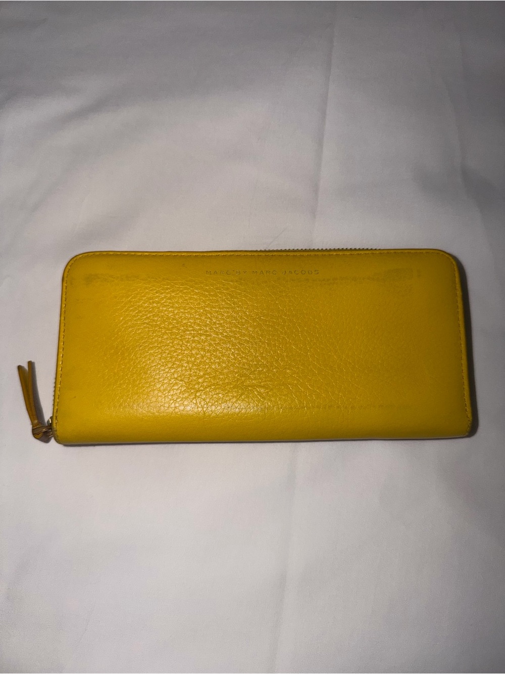 Marc Jacobs Bright Yellow Zip-Around Leather Wallet